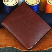 [JD-0801] 수제지갑 이태리베지터블 에이징가죽 이니셜각인 내츄럴브라운 남성반지갑