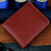[JD-0181] 수제지갑 이태리베지터블 에이징가죽 이니셜각인 레드브라운 남성반지갑